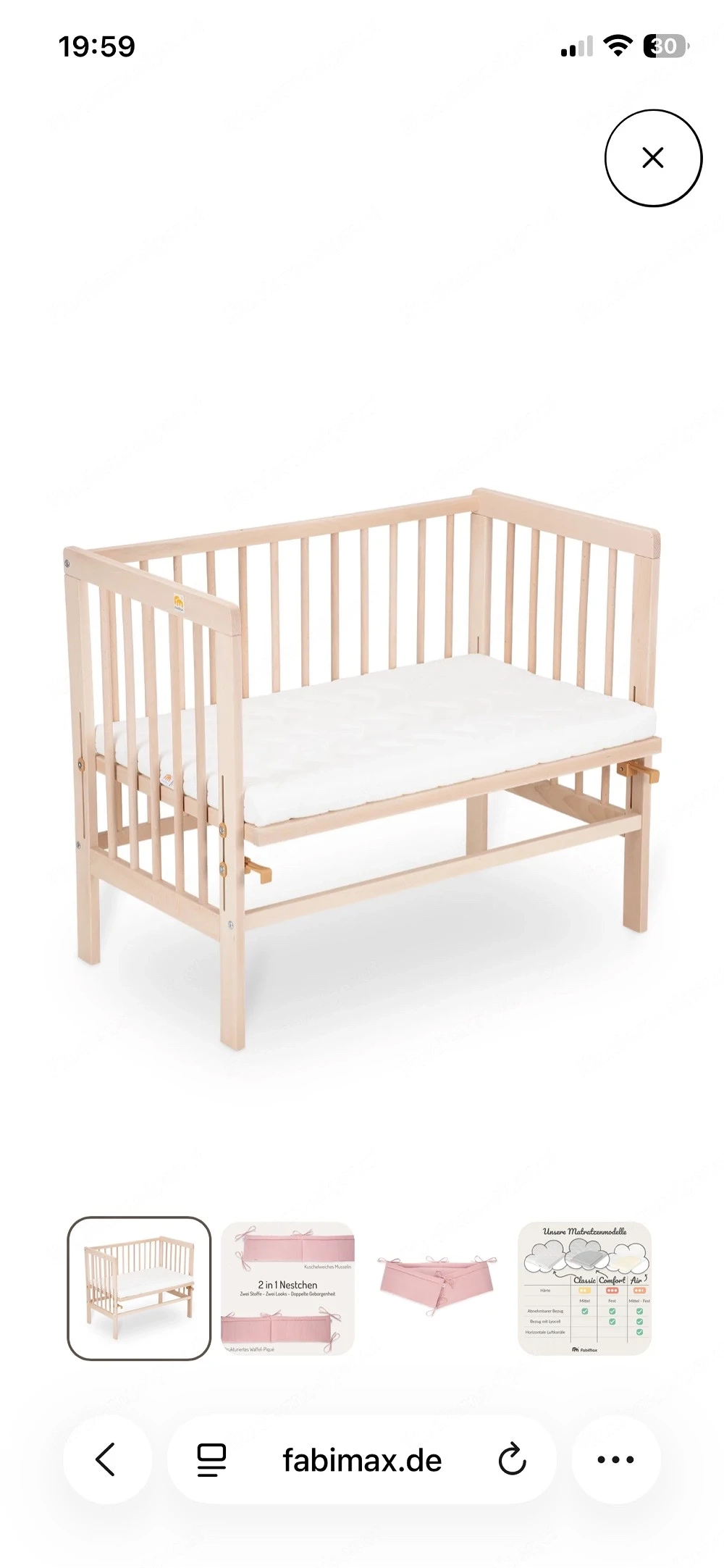 Fabimax Beistellbett