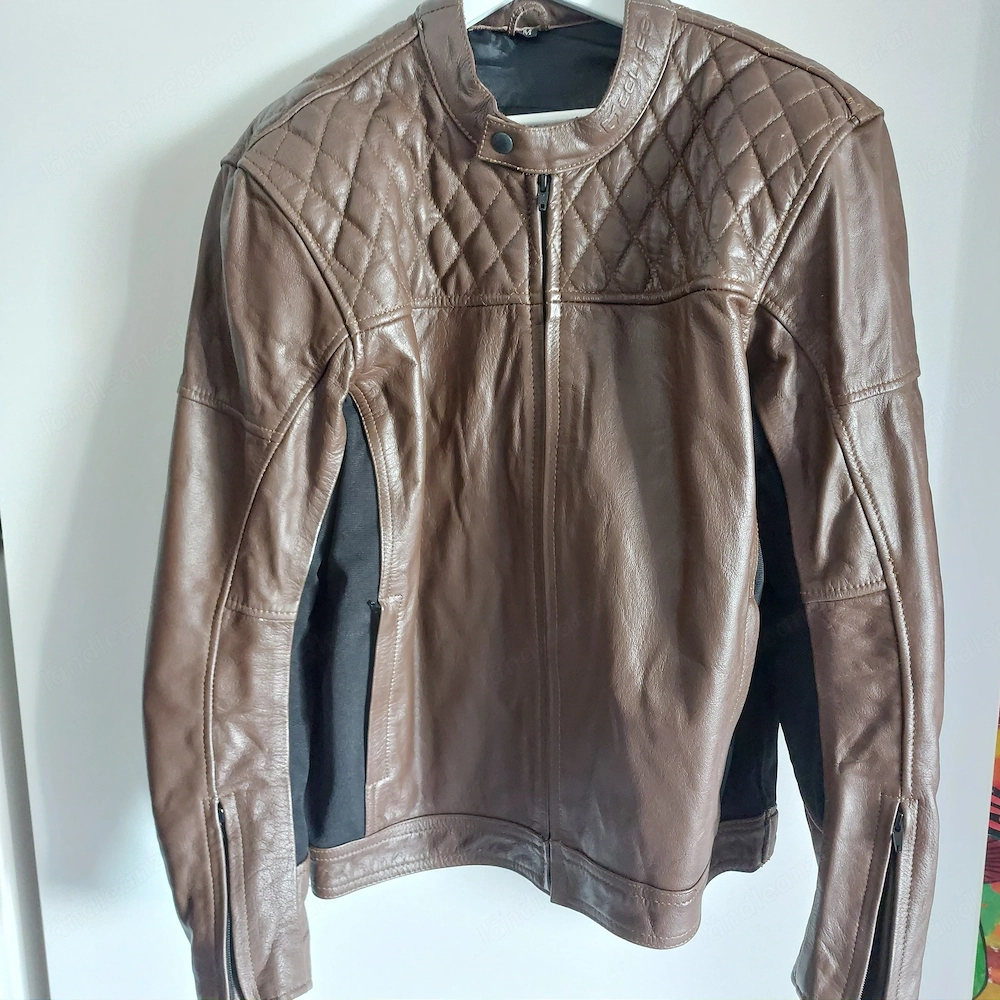 Motorradjacke Leder Braun