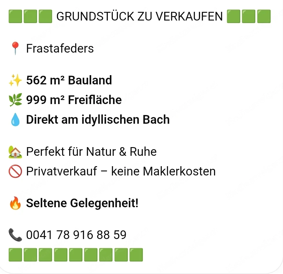 Grundstück Frastafeders