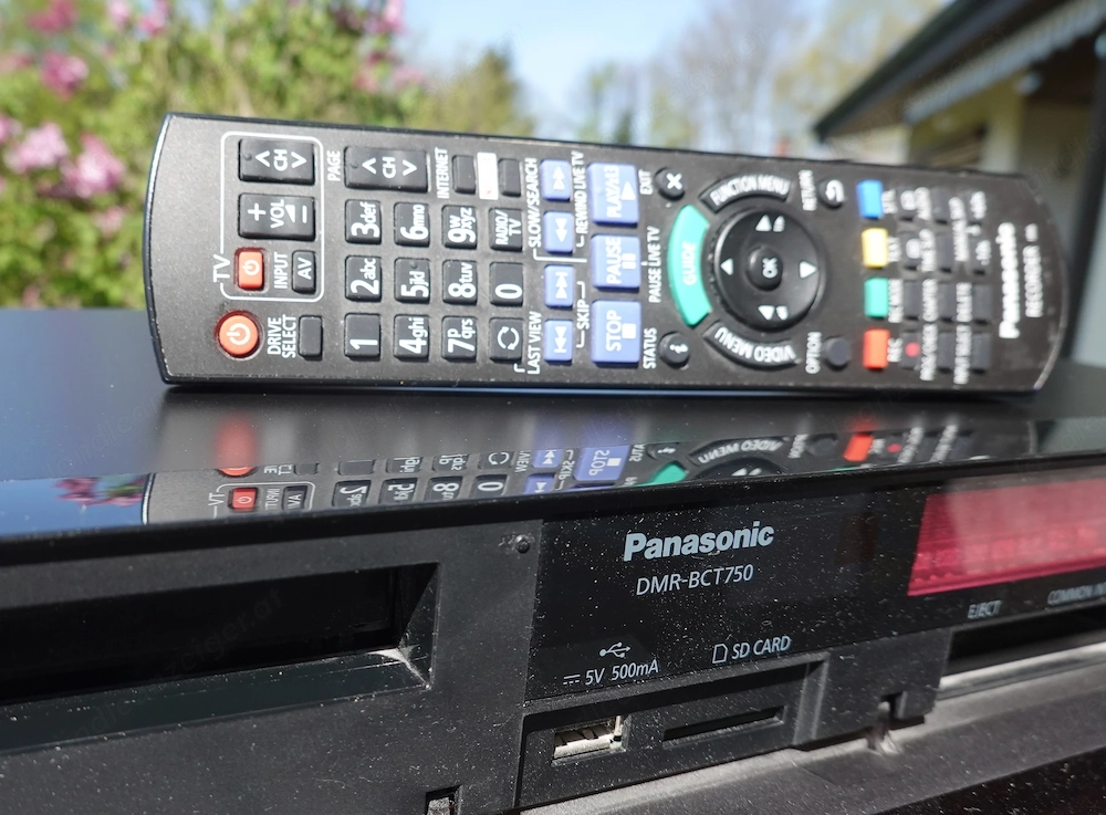 PANASONIC Blu-Ray Recorder DMR-BCT 740EG, 500 GB, mit orig. Fernbedienung