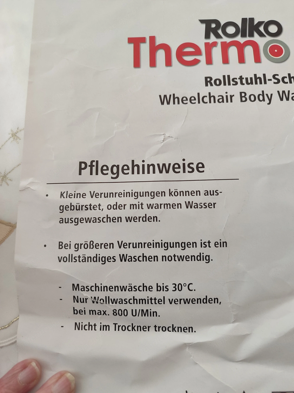 Rollstuhl Thermo Schlupfsack xl