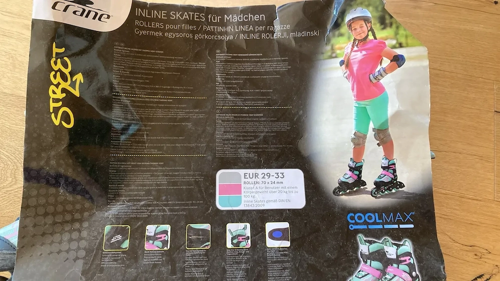 Inlineskates Kinder Gr. 29-33 größenverstellbar