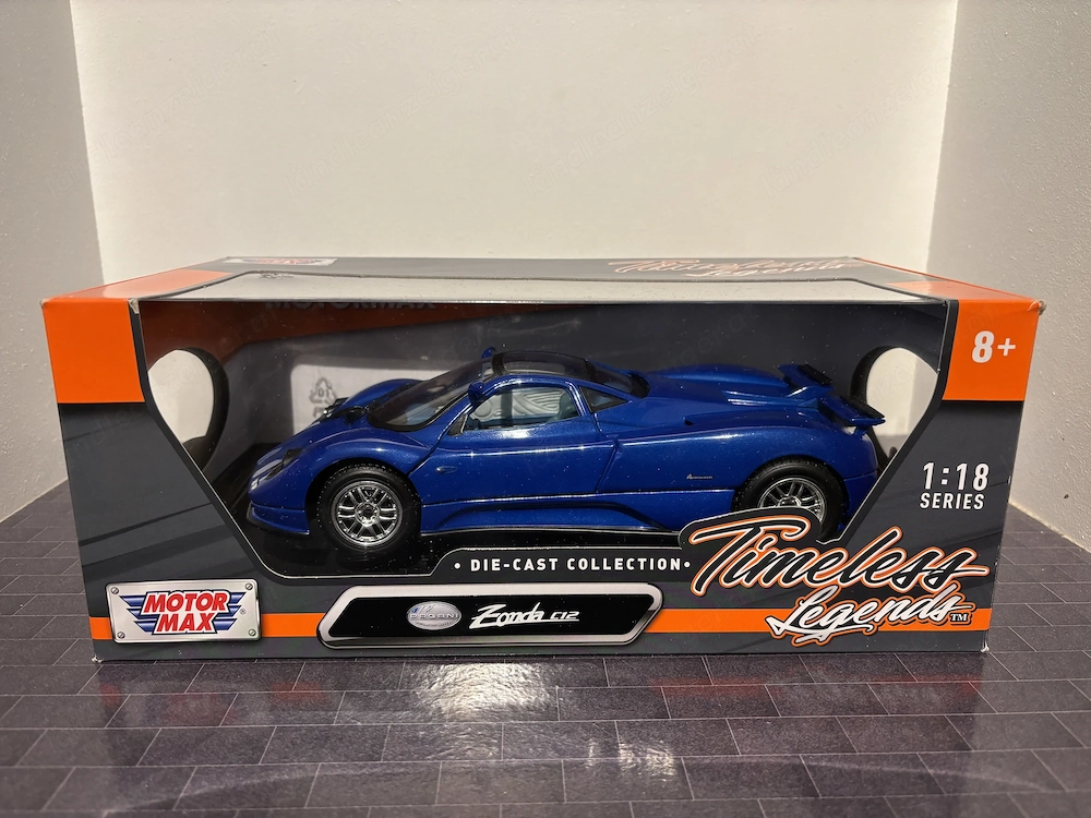 Modellauto 1 18 Motormax Pagani C12 blau in OVP