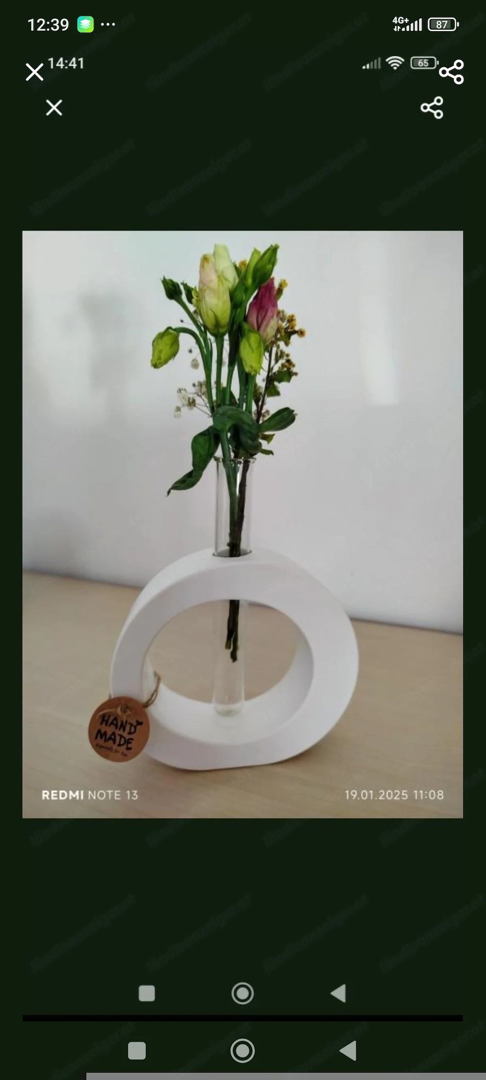 Deko Vase mit Reagenzglas neu