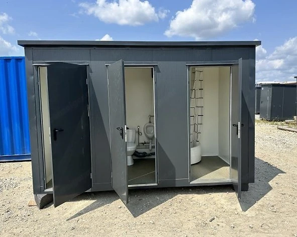 Sanitärcontainer 4x2m Doppel-WC mit Duschen