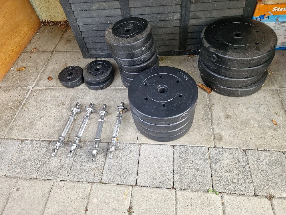 gewichte mit hantel bank