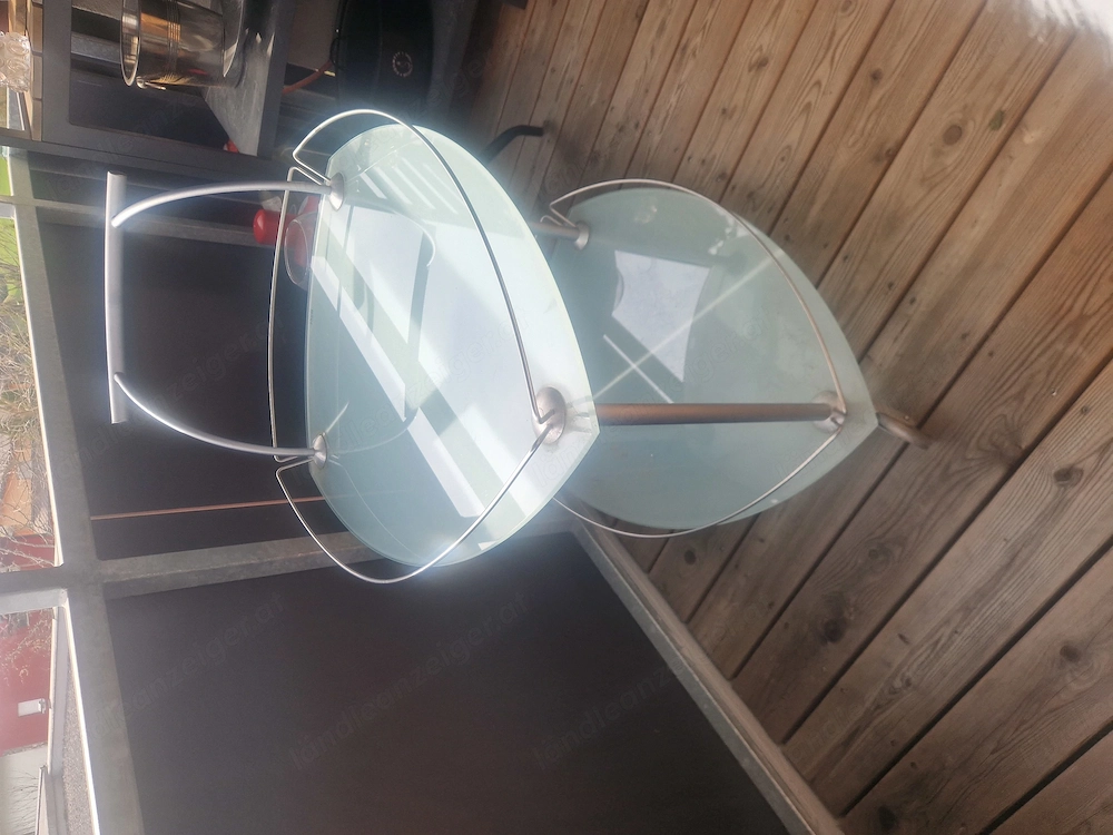 Design-Servierwagen mit Glasauflagen 
