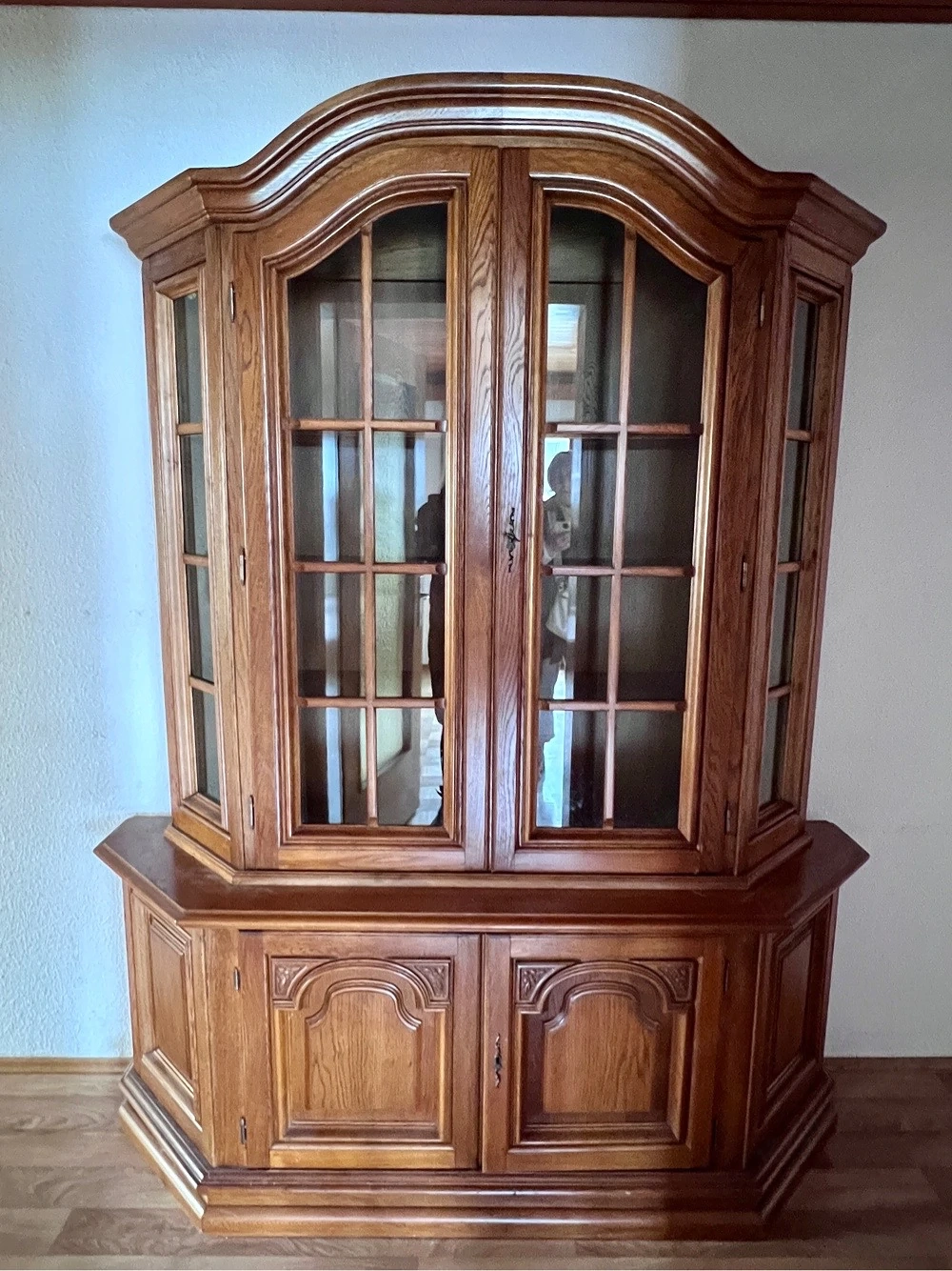 Vitrinenschrank Eiche (2-teilig)  