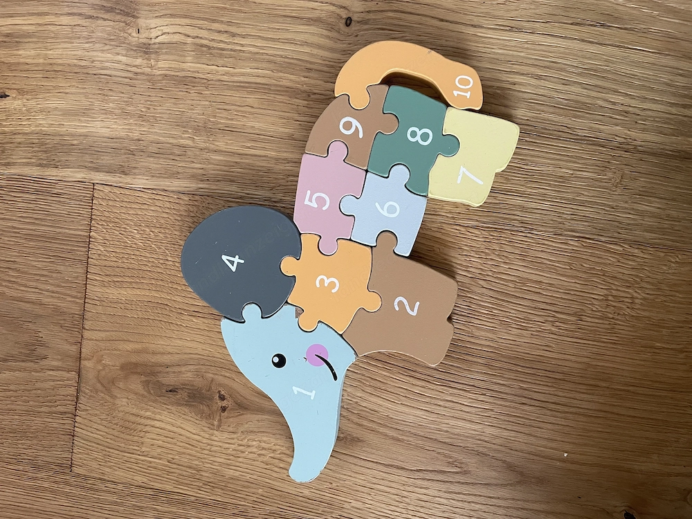 Holzpuzzel Elefant