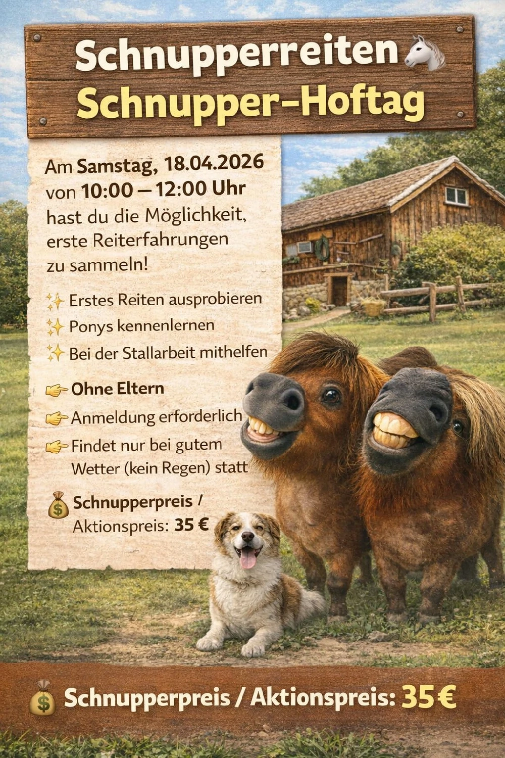 Schnupperreiten Schnupperhoftag