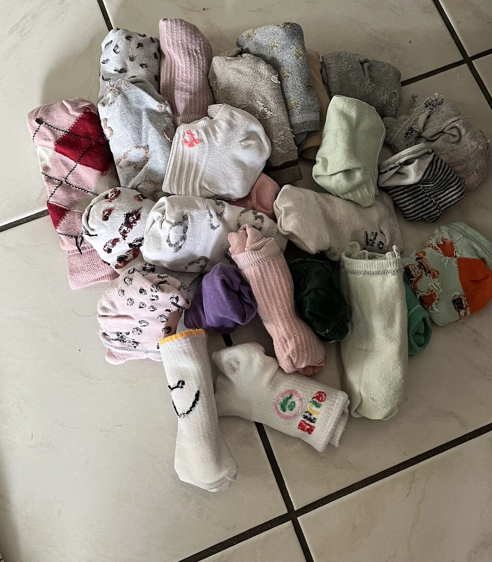 Socken Paare verschieden
