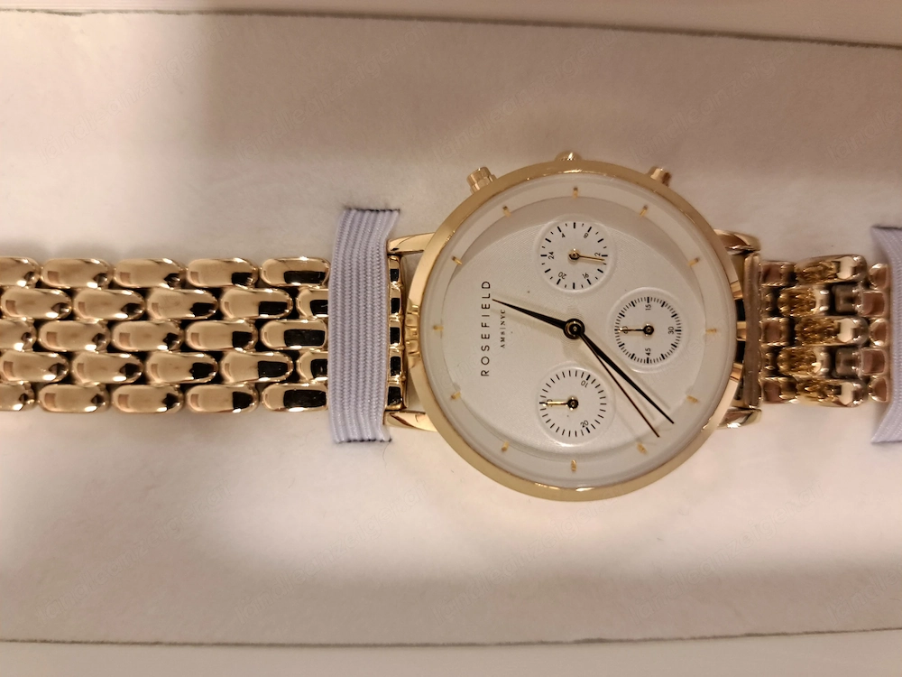Goldene Rosefield Uhr   wie neu mit OVP