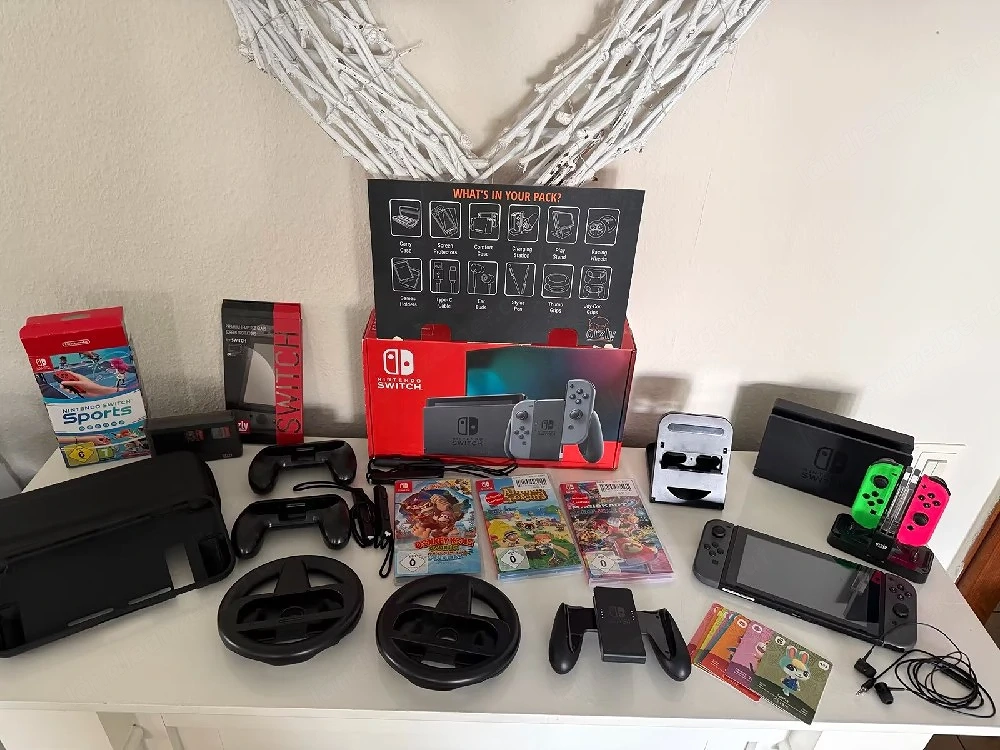 Nintendo Switch Konsole mit Zubehör und Spielen XXL TOP