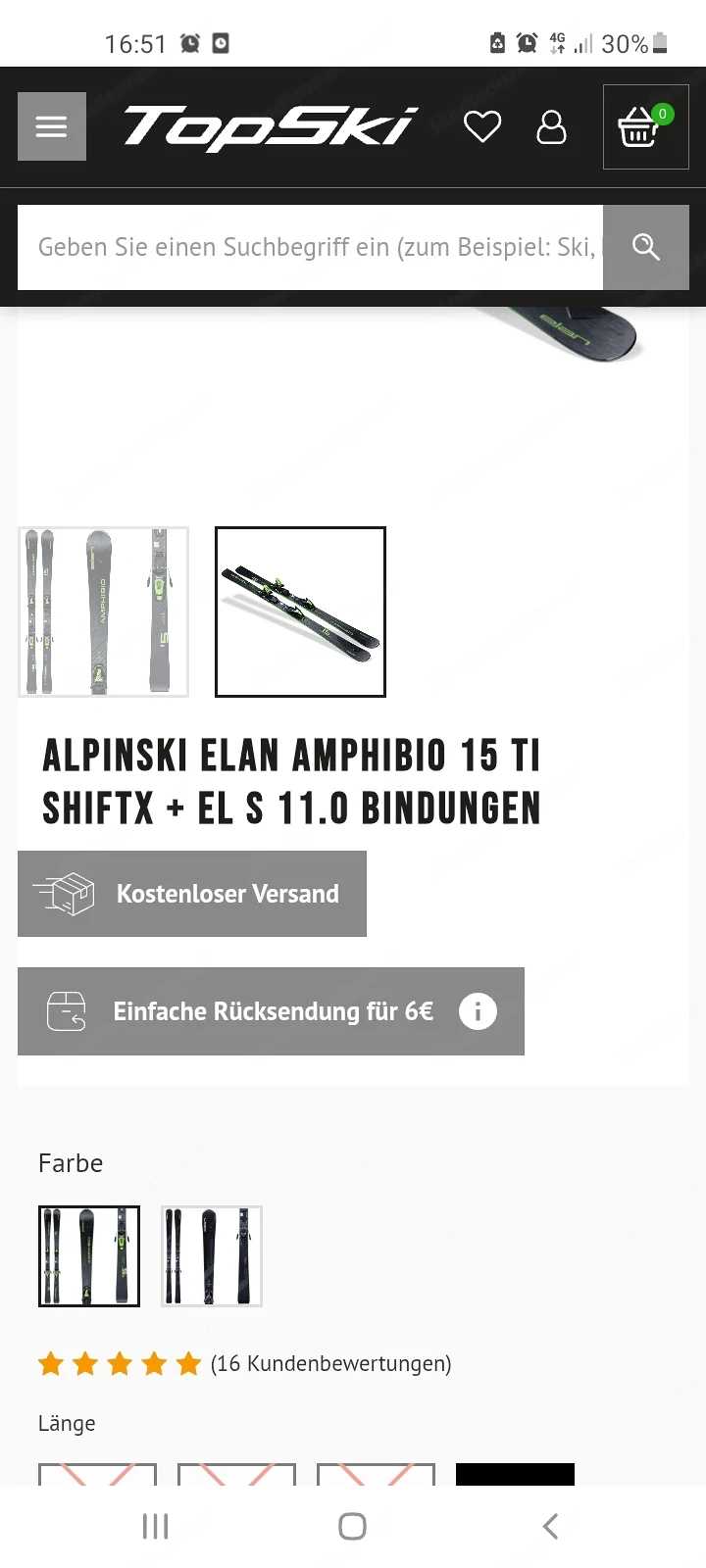 Alpine Ski Elan Amphibio  15 ti Shiftex El 11.o Bindung 