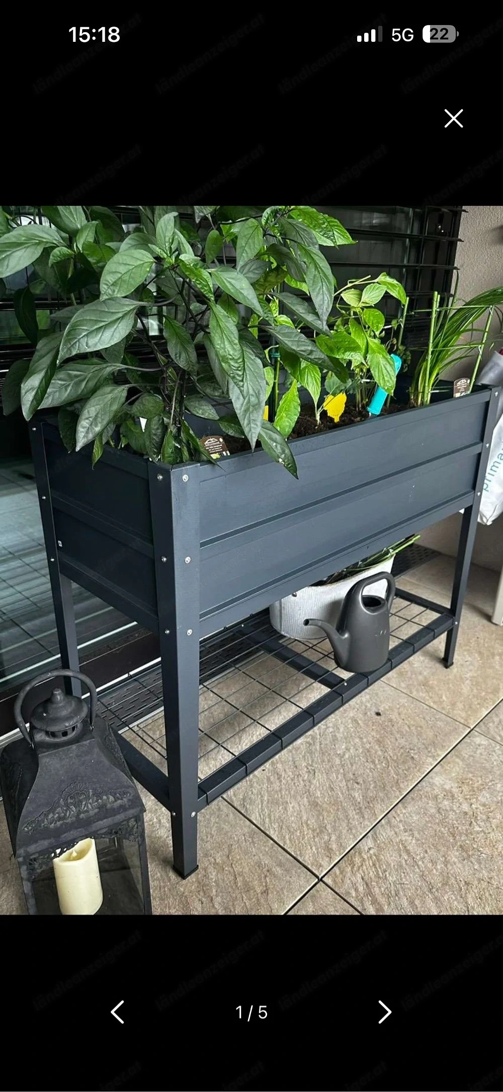 Hochbeet schwarz metall