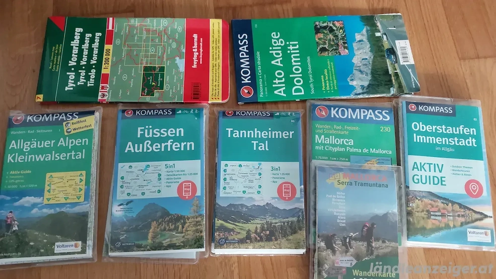 Karten divers, Wandern, Auto