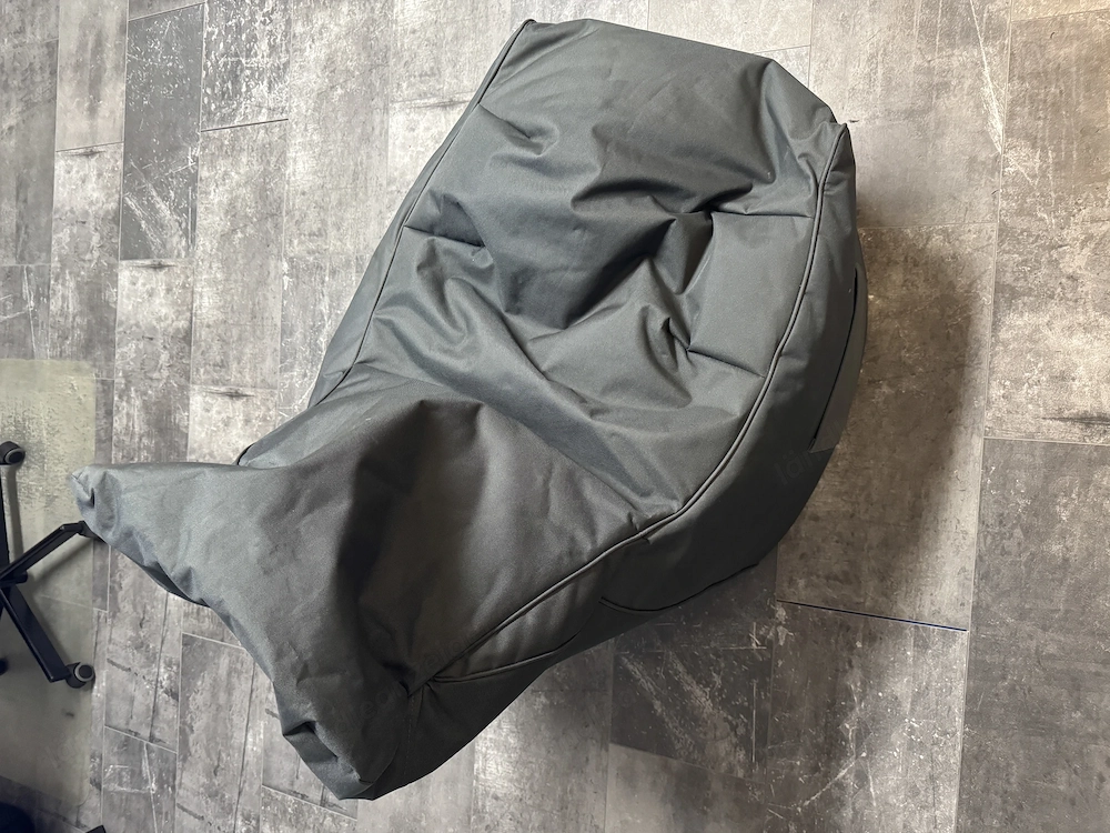XL Sitzsack Stuhl Grau in- out door möbel xxxlutz groß erwachsene grau canvas wasserabweisend 