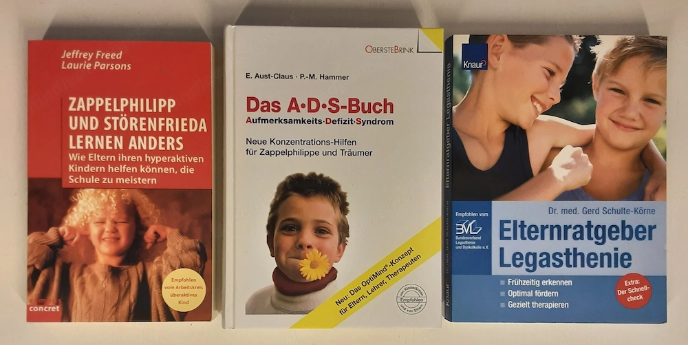 Ratgeber zu ADS, überaktive Kinder und Legasthenie 