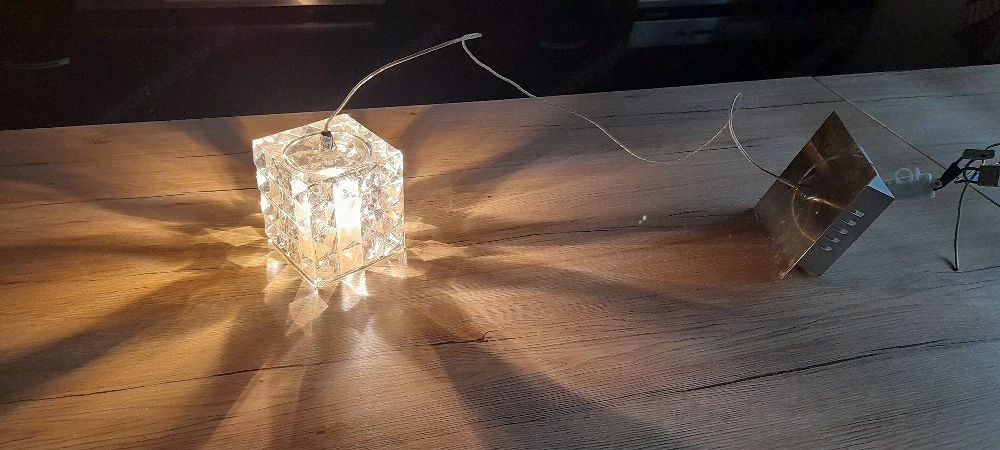 Hängelampe aus Glas 