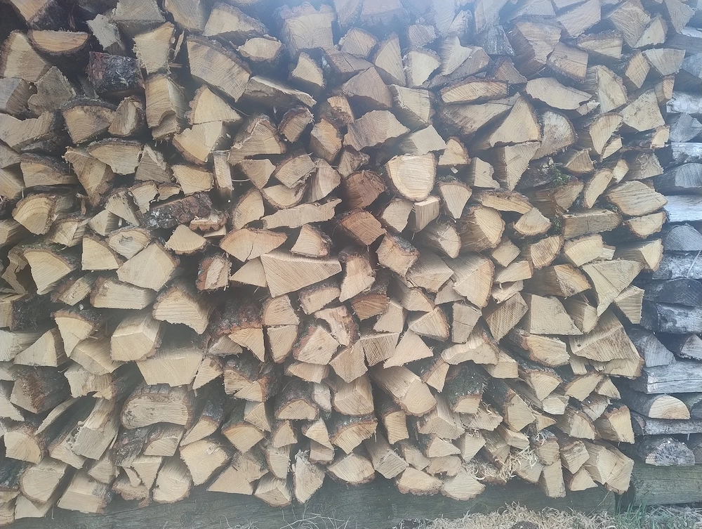 Frisch Gespaltenes Eichenholz zum einlagern!