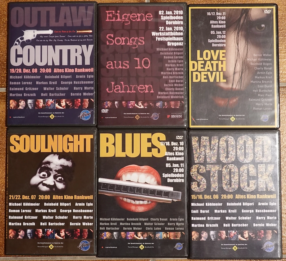 DVD's Krebshilfe Bilgeri, Marte, Weber, Breznik usw 