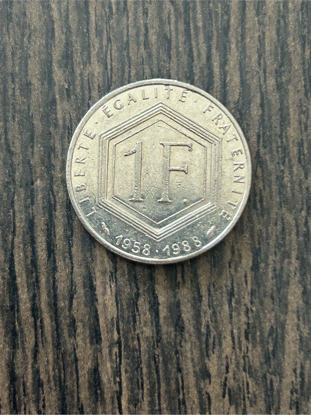 1 Franc Umlaufmünze Frankreich 1988