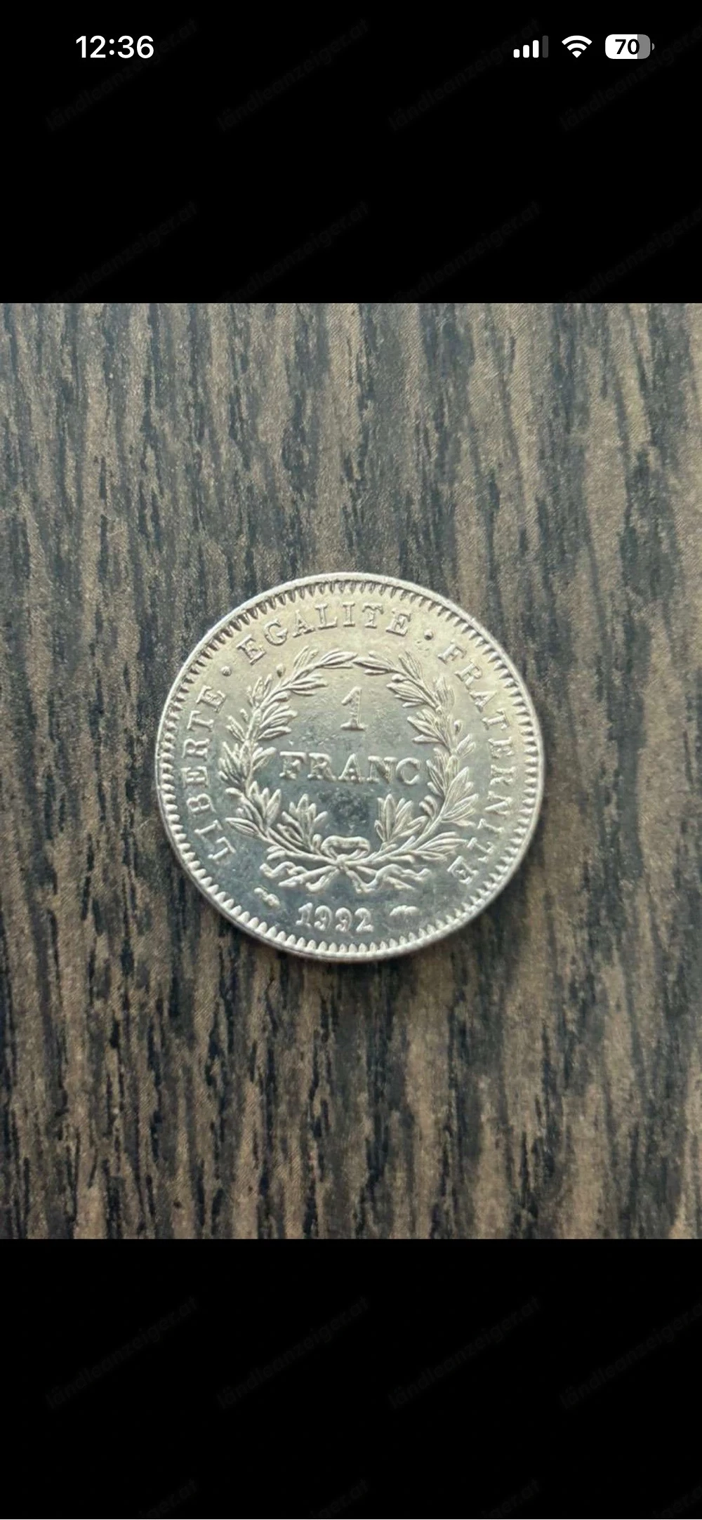 1 Franc Umlaufmünze Frankreich 1992