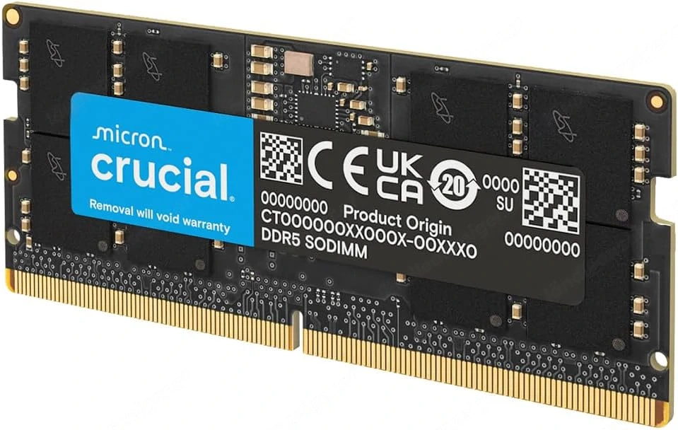 Crucial DDR5 RAM 8GB 4800MHz SODIMM, Arbeitsspeicher für Laptop Notebook, Mini PC, CL40 - CT8G48C40S