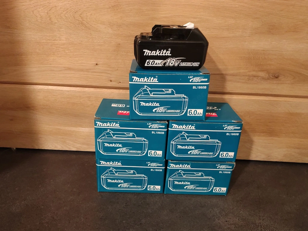5x Akku 18V 6,0Ah