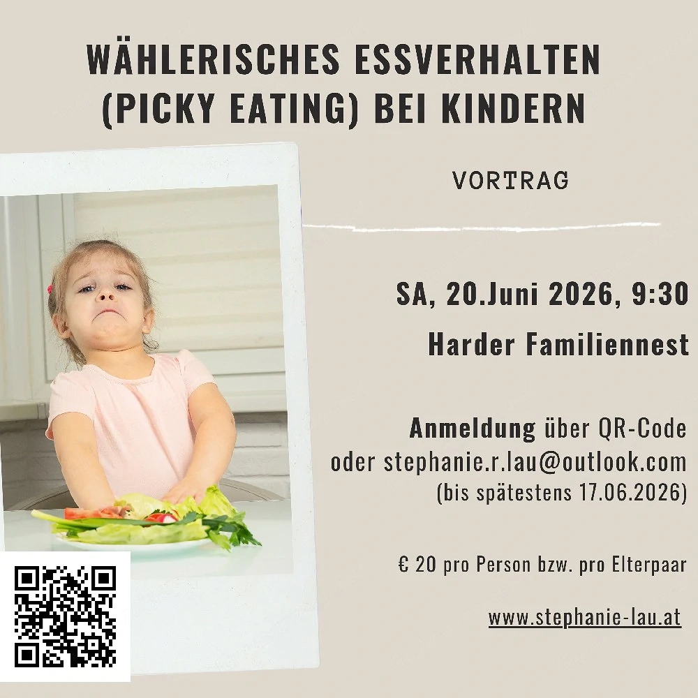 Vortrag "Wählerisches Essverhalten bei Kindern" 20.06.2026
