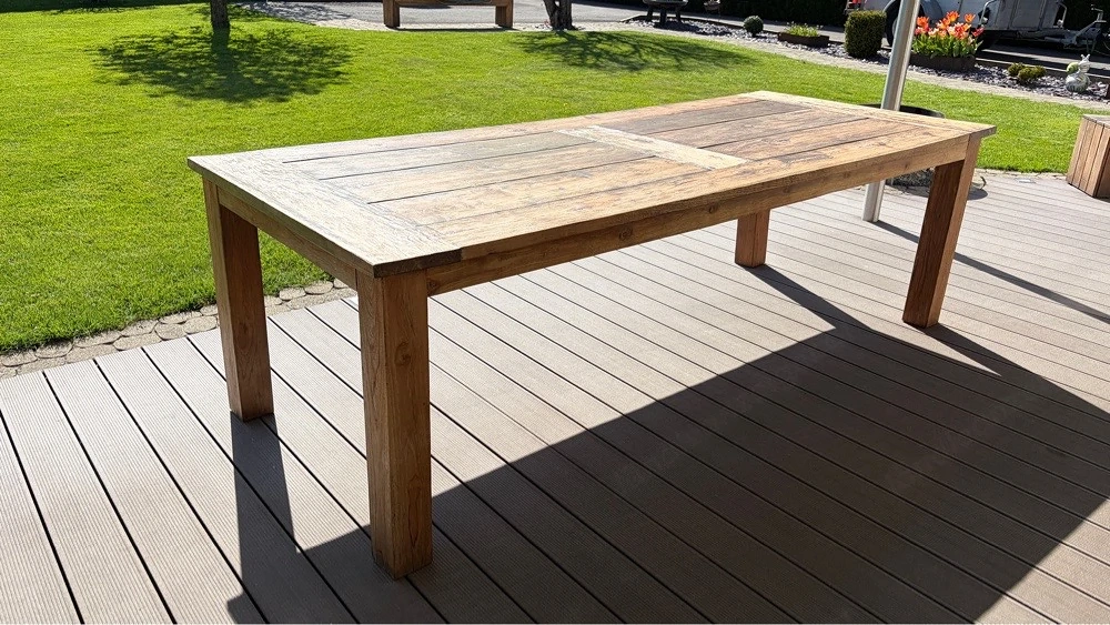 Gartentisch Teakholz massiv 240 x 100