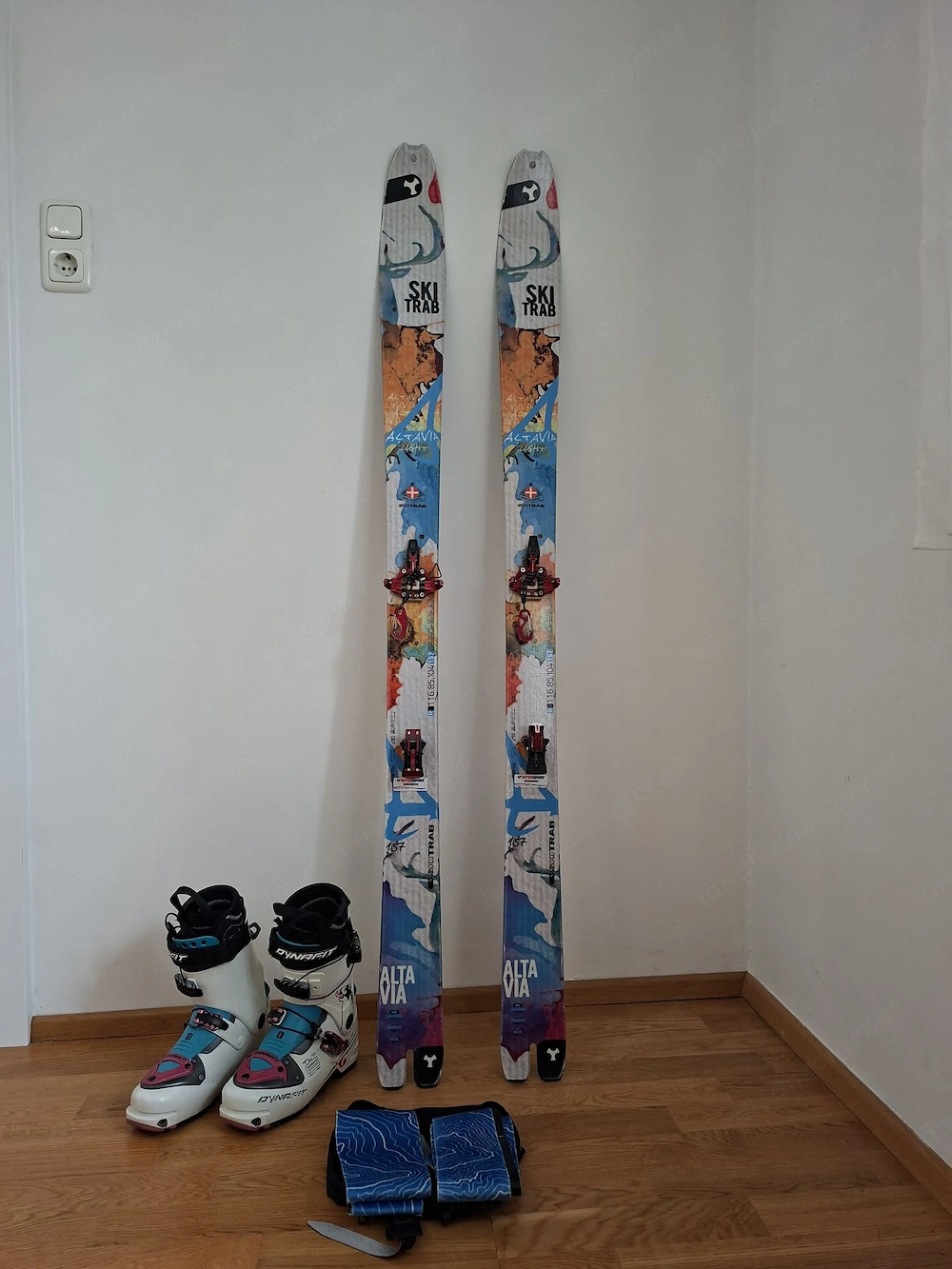 Tourenski-Set 157cm: Skier + Bindung + Schuhe + Felle