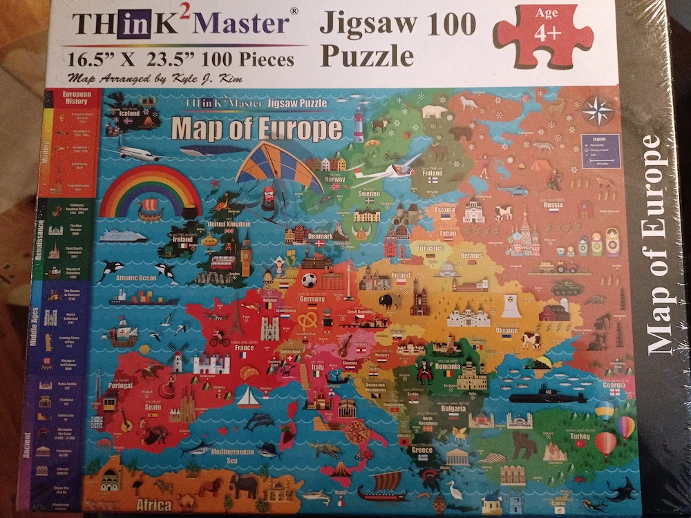 Puzzle 100 Stück Europakarte