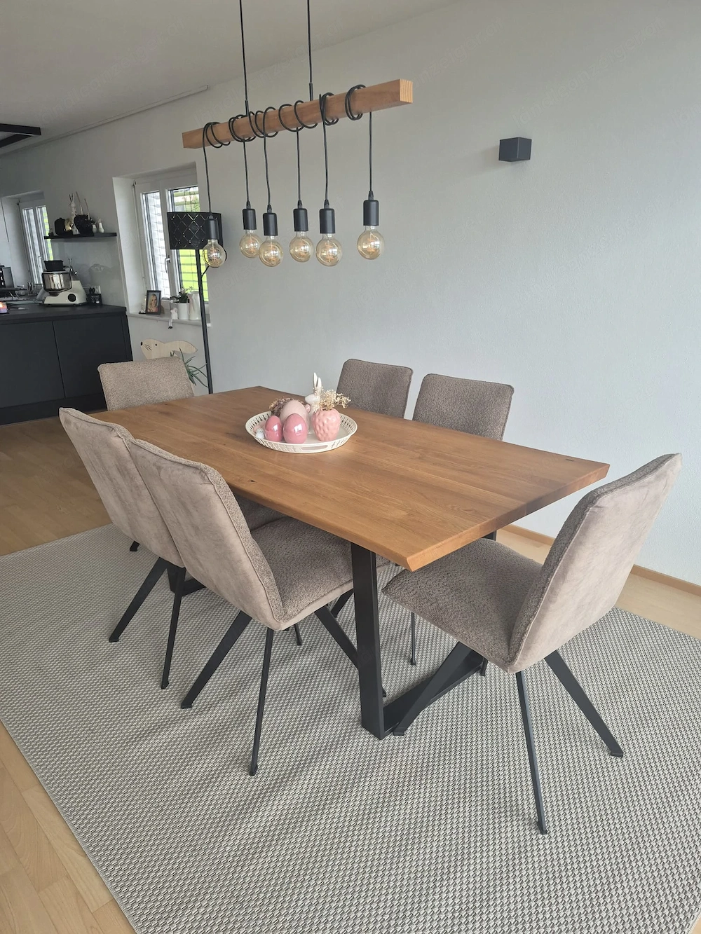 Tisch Eiche  inkl 6 Stühle 