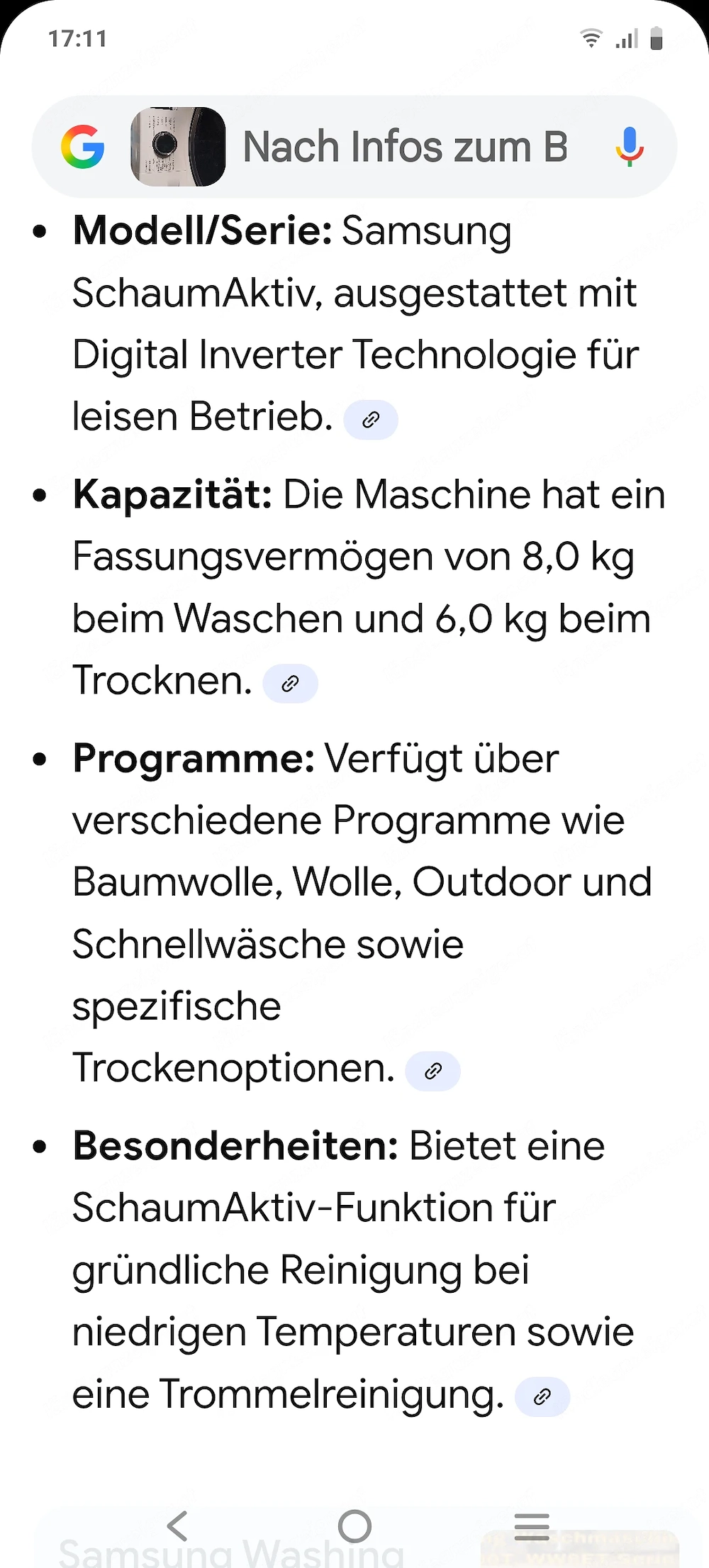 Waschtrockner Samsung 