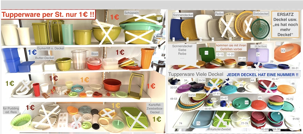TUPPERWARE 1  Geschirr Deckel Kleinteile