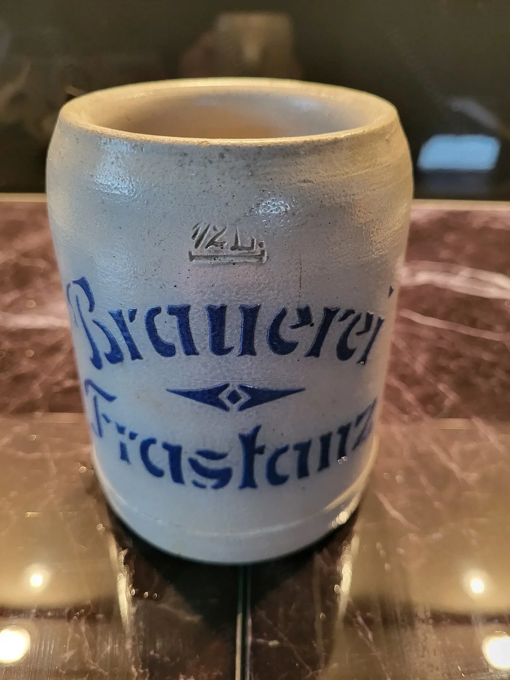 Alter Bierkrug der Brauerei Frastanz 