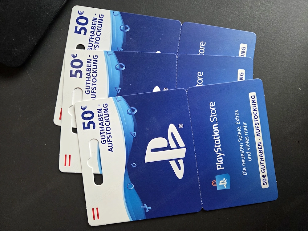 3 X Playstation card, psn Guthaben