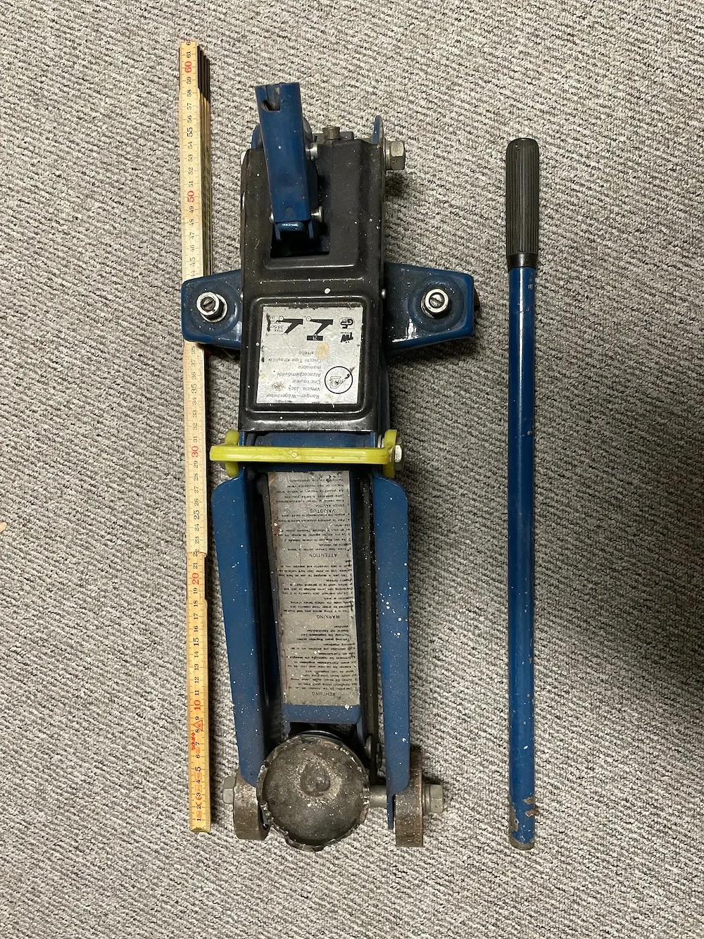 Rangier Wagenheber hydraulisch - bis 2 Tonnen und 38,5 cm Höhe