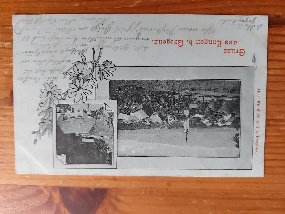 Ansichtskarten Langen bei Bregenz, gelaufen 1900