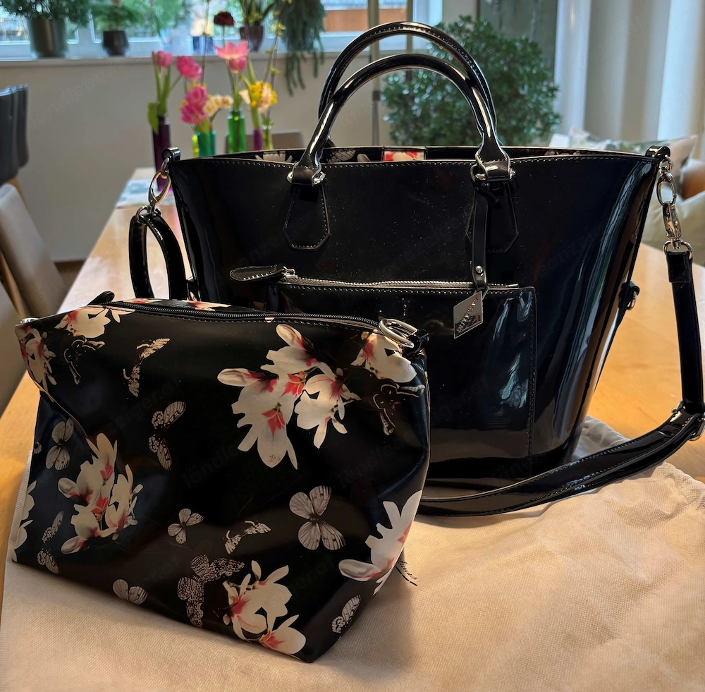 Damentasche Lack inkl. Tasche für Schminkutensilien