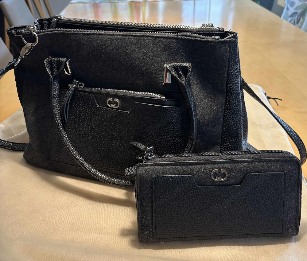 Damentasche Leder Textil Marke Gerry Weber inkl. Damengeldtasche