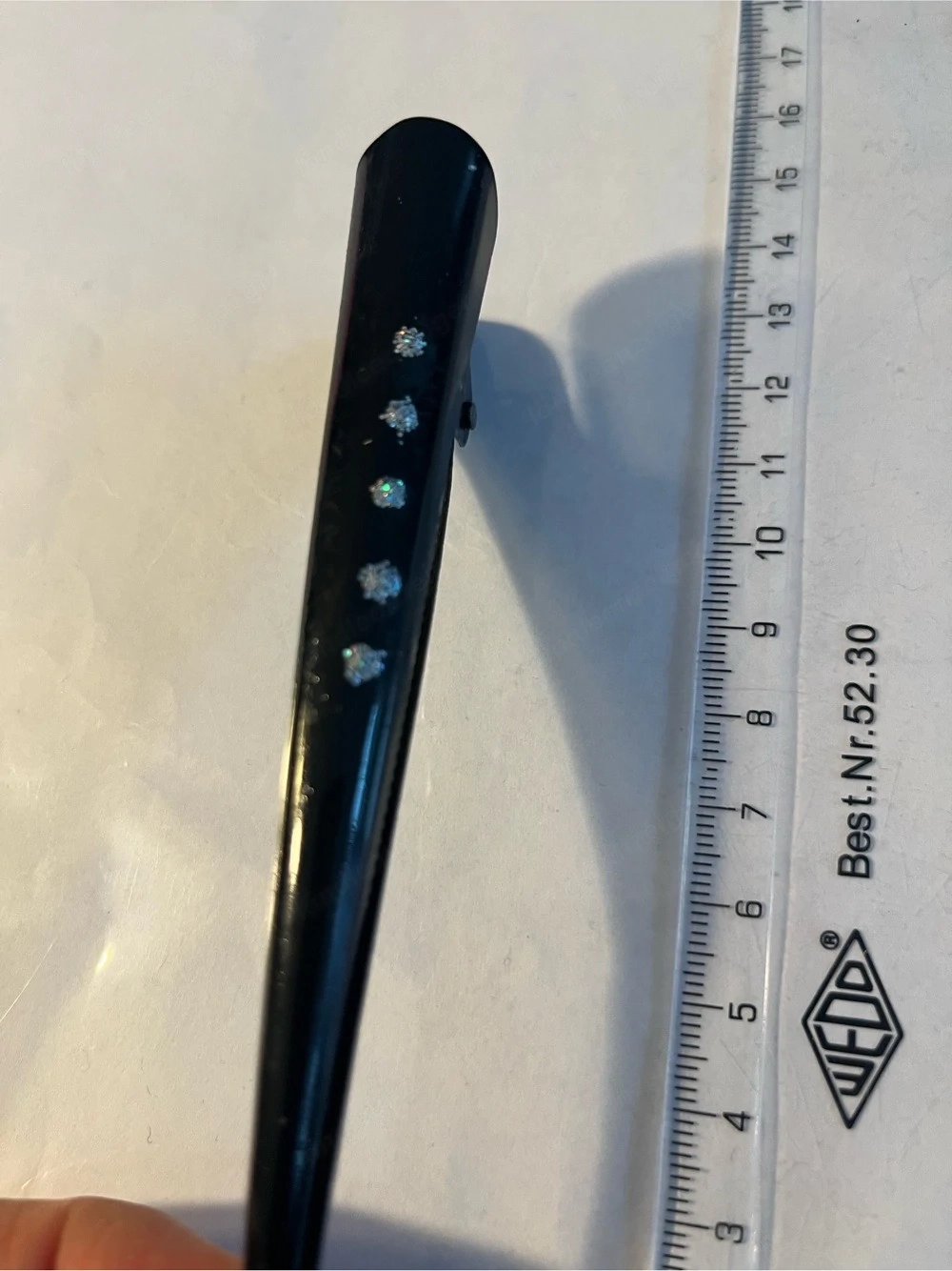 Vintage Haarspange schwarz mit Ziersteinen   elegant & zeitlos