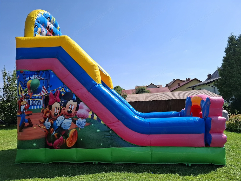 Hüpfburg mit Rutsche   Mickey Mouse