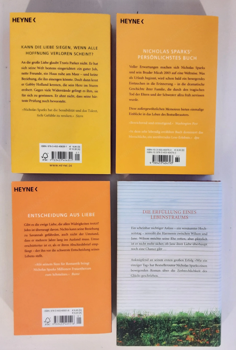 Bücherpaket - Nicholas Sparks 