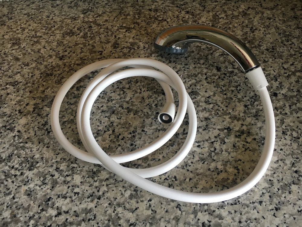 Brauseschlauch weiß ink.Duschkopf