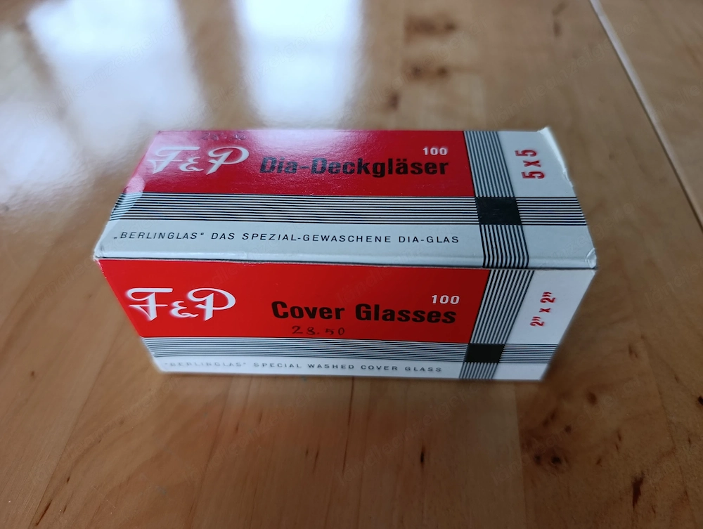 Dia-Rahmen und Dia-Glasplättchen für Liebhaber