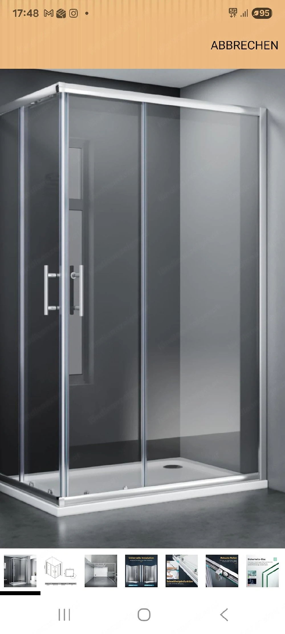 Duschkabine Aufbau sowie 2 Badmöbel 