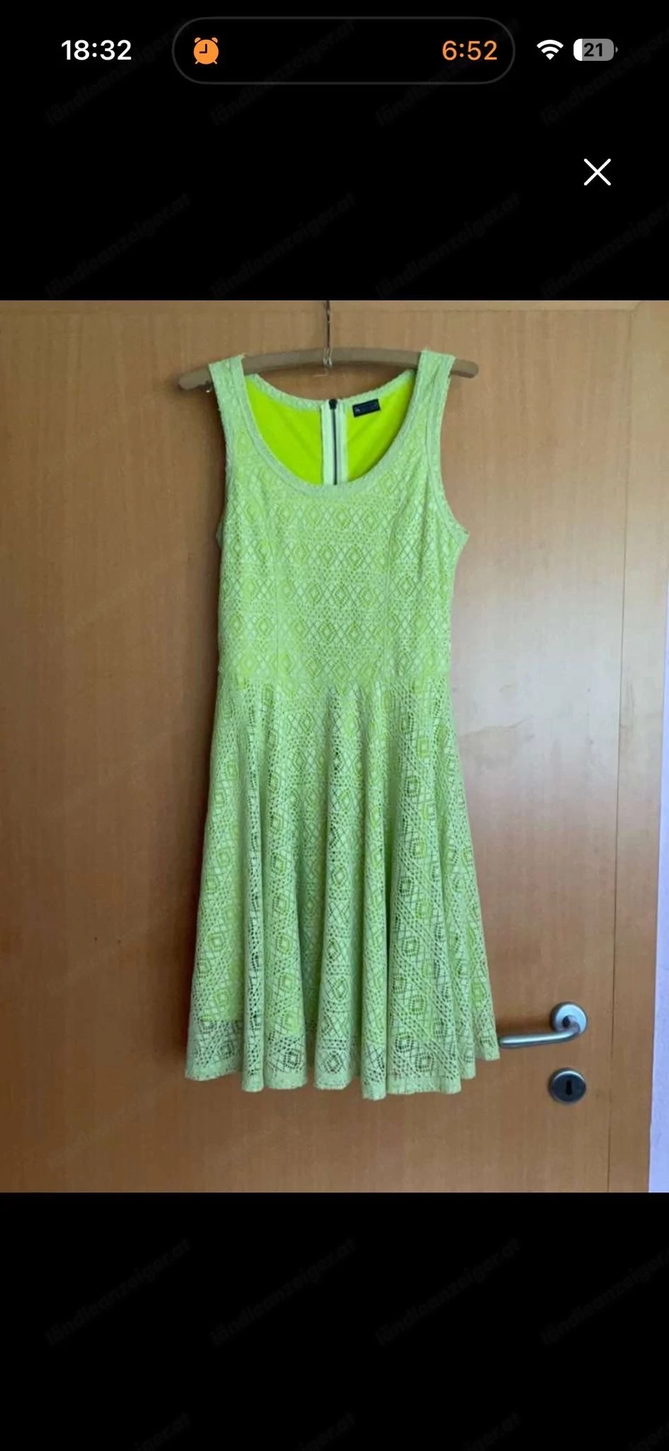 Limettenfarbenes Sommerkleid