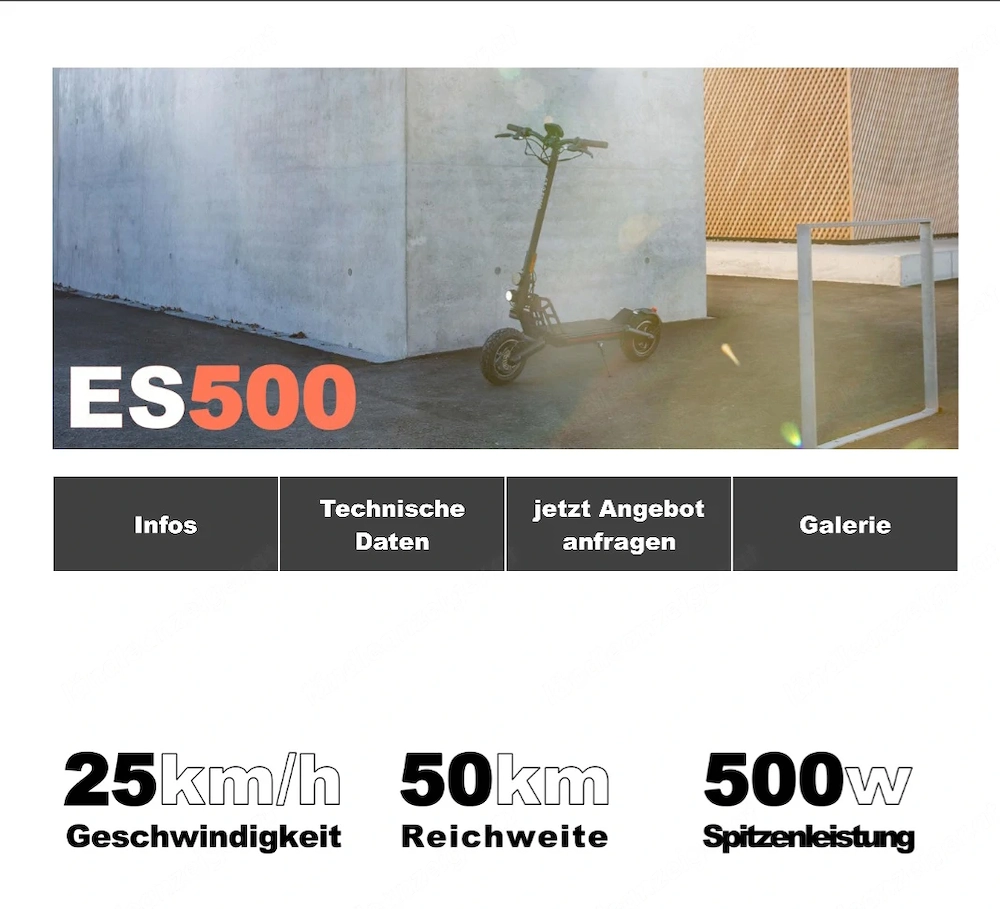 E Scooter E.F.O ES 500